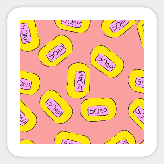 Soap Seamless Vector Pattern Print Sticker by MichelMM